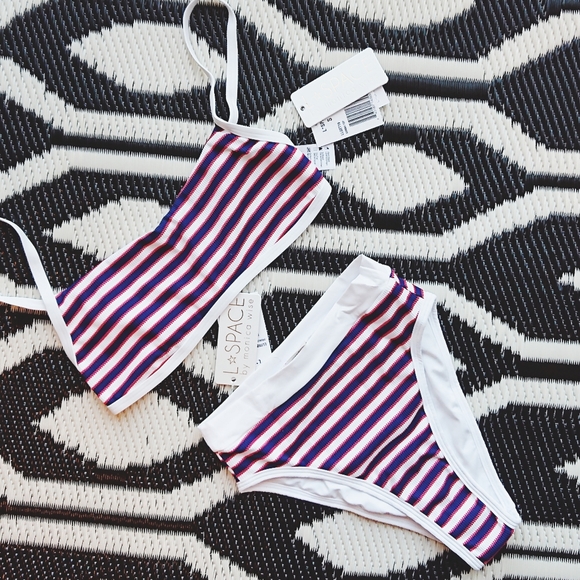 L*Space Gemma Frenchi Ribbed Striped Bikini Set - Picture 6 of 10
